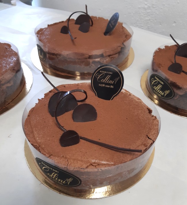 Belgisk chokladtårta från Konditori Collini i Bollnäs Hälsingland